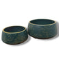 Bowl Verde Petróleo Pack 2 Macetas
